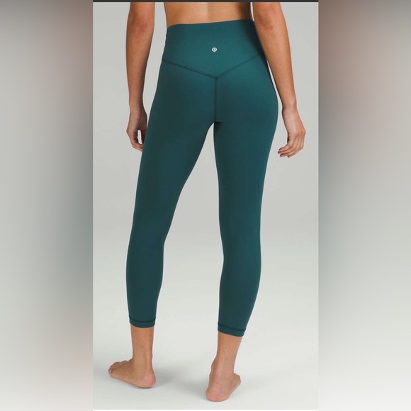 Lululemon Align V-Waist‎ Crop Leggings Nulu Green Jasper sz6 - Picture 1 of 9